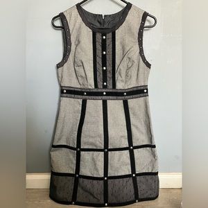 Anna Sui Dress JRS Size 9 or Womens S/M Steampunk Gothic Punk A Line Studded